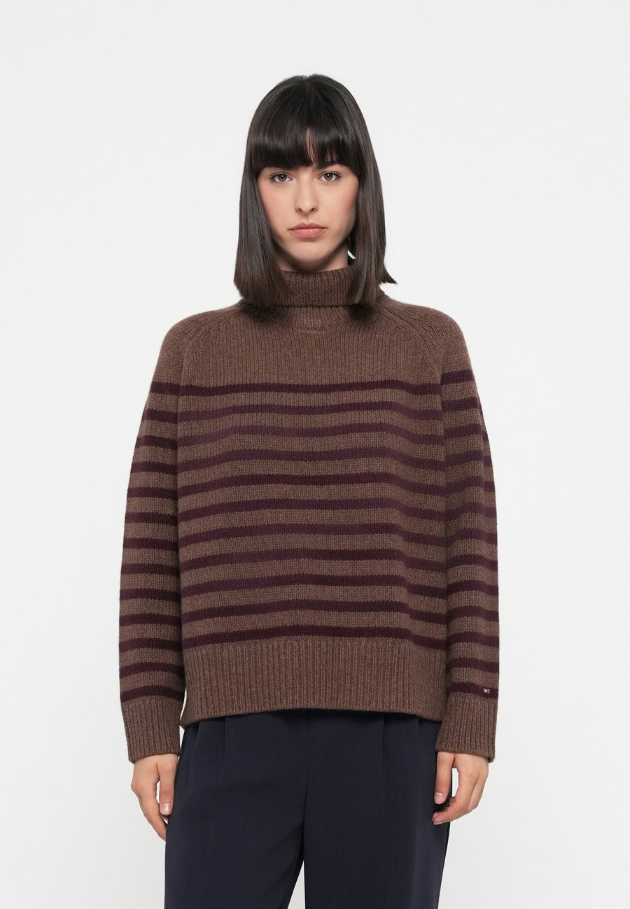 

Джемпер Tommy Hilfiger CHUNKY CASH MOCK, Brown/Rouge/Brown