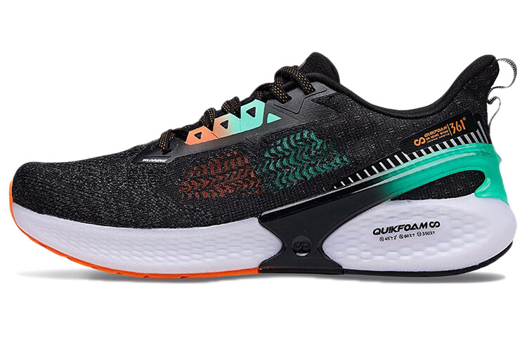 

Кроссовки Flying Wing для бега мужские с низким верхом, цвет черный/белый/зеленый/оранжевый 361°