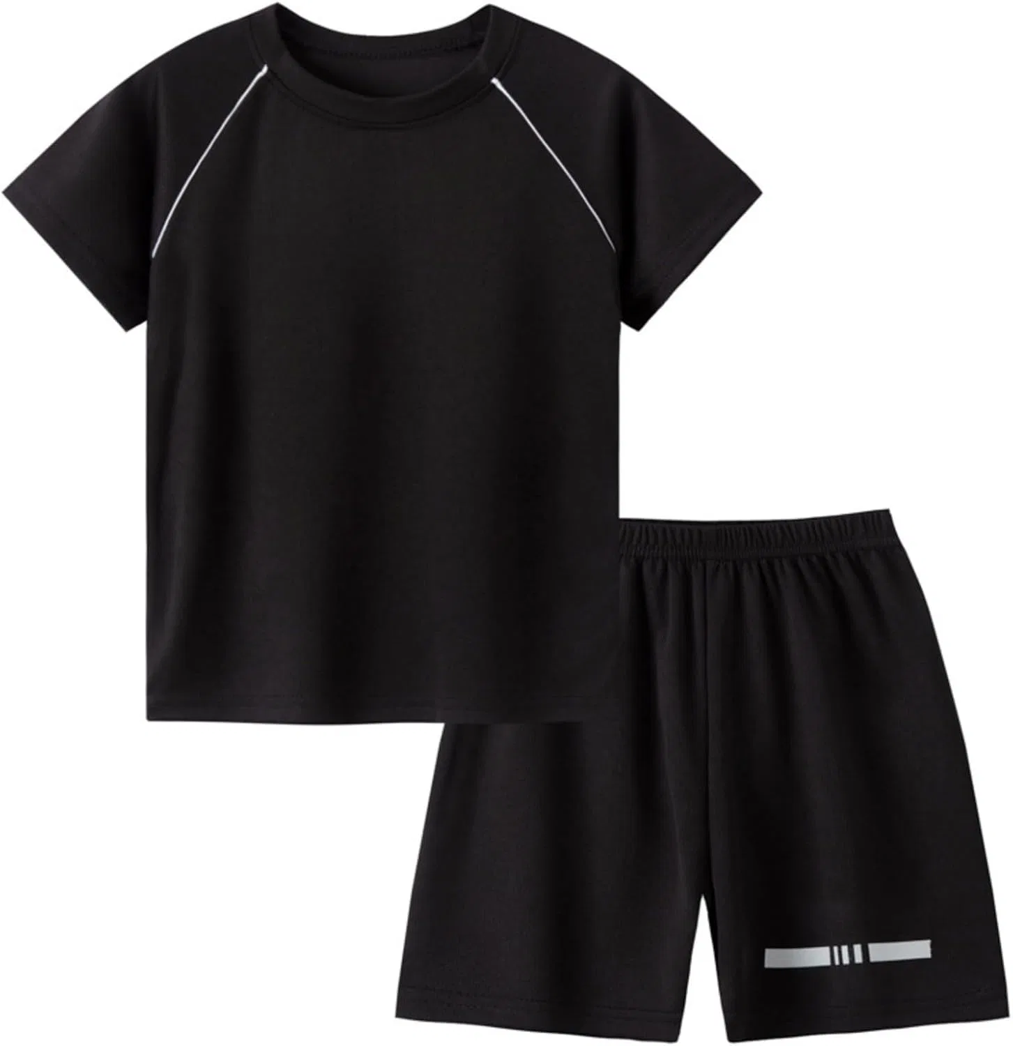 Детский спортивный комплект с футболкой и шортами, Mesh, Black
