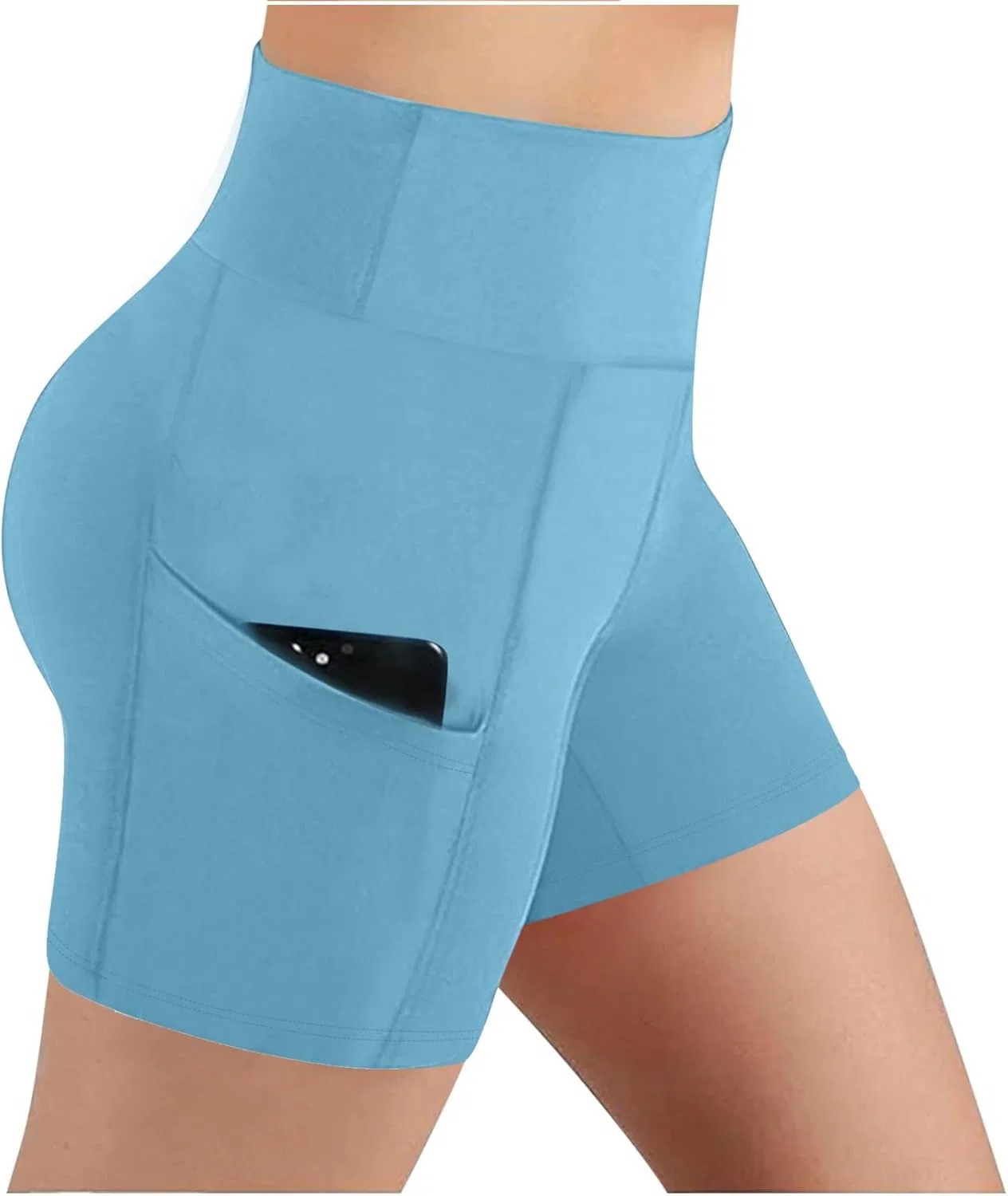 Шорты для женщин высокие Butt Scrunch, Light Royal Blue — фото 2