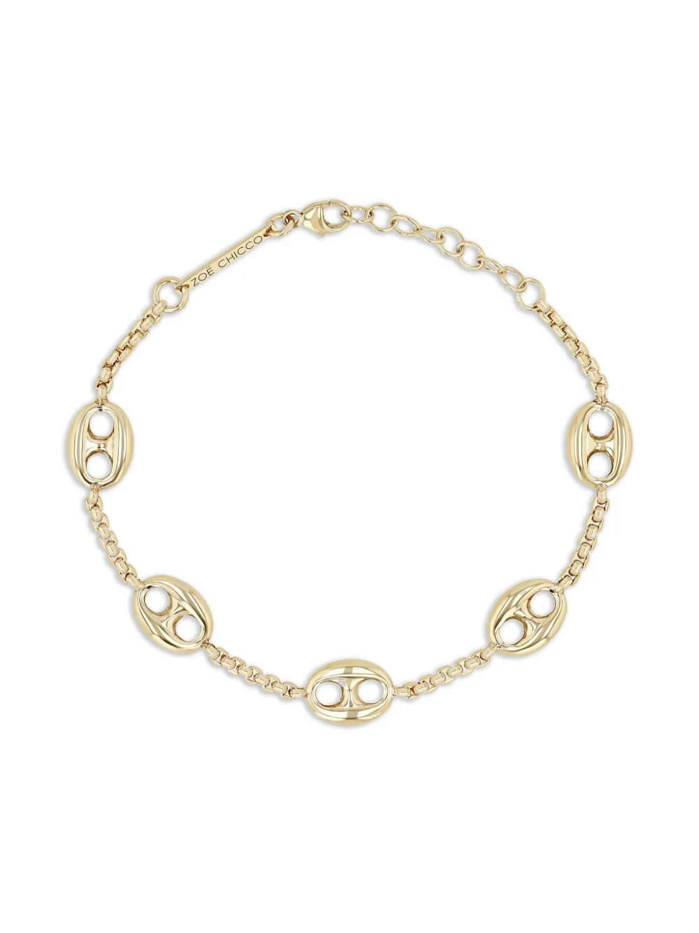 

Браслет из желтого золота с подвеской Zoë Chicco, золотистый