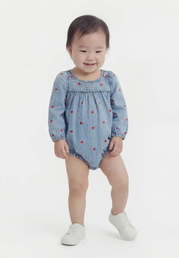 Блузка с сердечками Gap, Medium Indigo