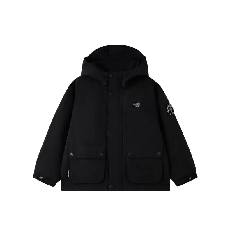 Детская куртка с капюшоном Moderate New Balance, черный