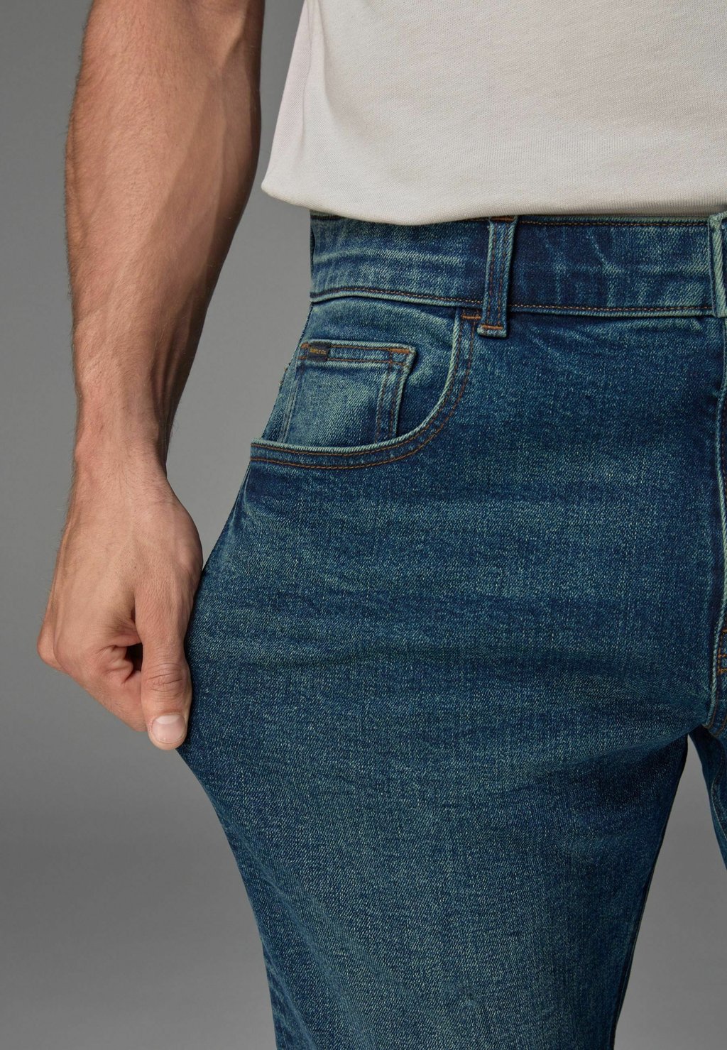 

Джинсы зауженного кроя VINTAGE STRETCH AUTHENTIC Next, синий