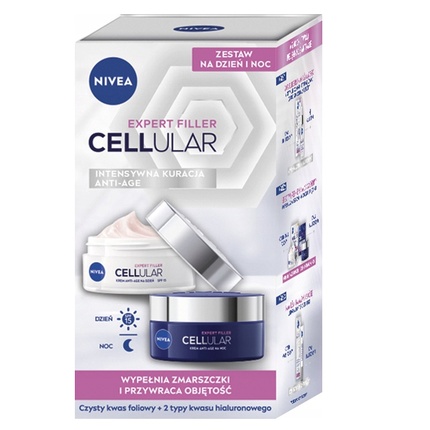 

Набор дневных и ночных кремов против морщин Expert Filler Cellular - 50 мл каждый Nivea