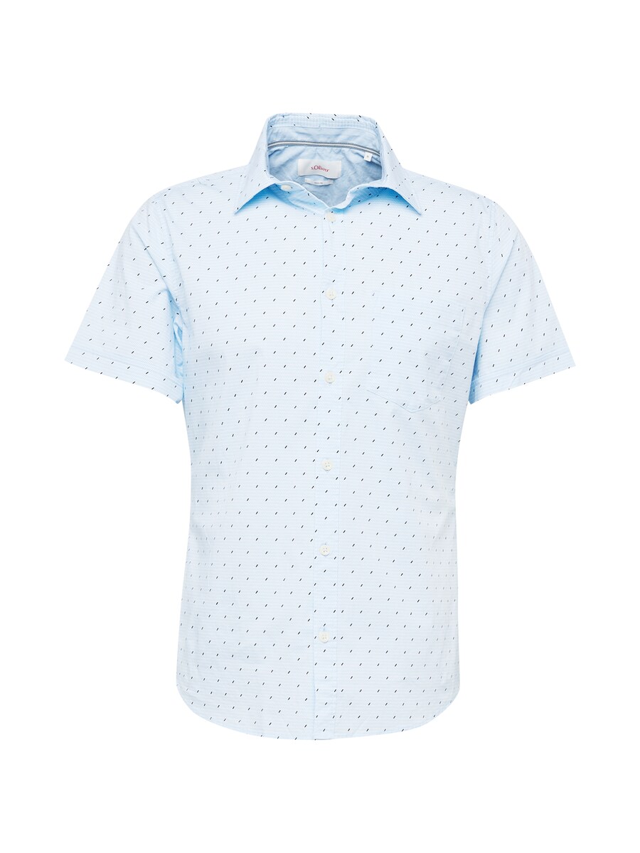 

Рубашка на пуговицах классического кроя s.Oliver, цвет Light blue/Dark blue
