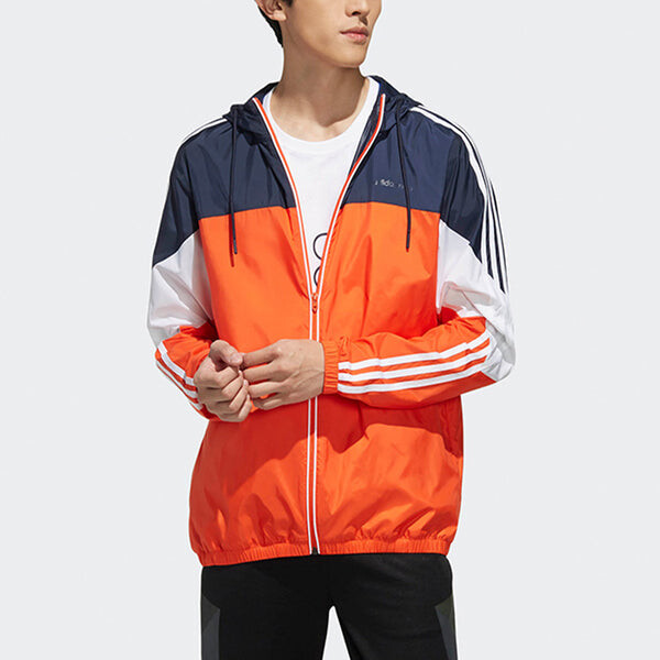 Ветровки neo m cs ris wb colorblock athleisure casual спортивная куртка Adidas, оранжевый — фото 3