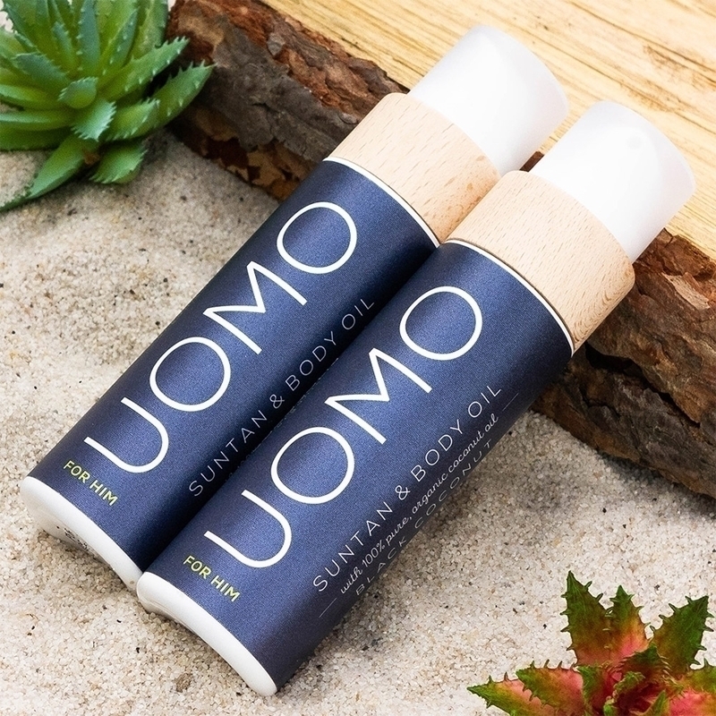 Питательное масло для загара Uomo Skin-Nourishing без солнцезащитного фактора Cocosolis, vyrams black coconut 110 мл — фото 4