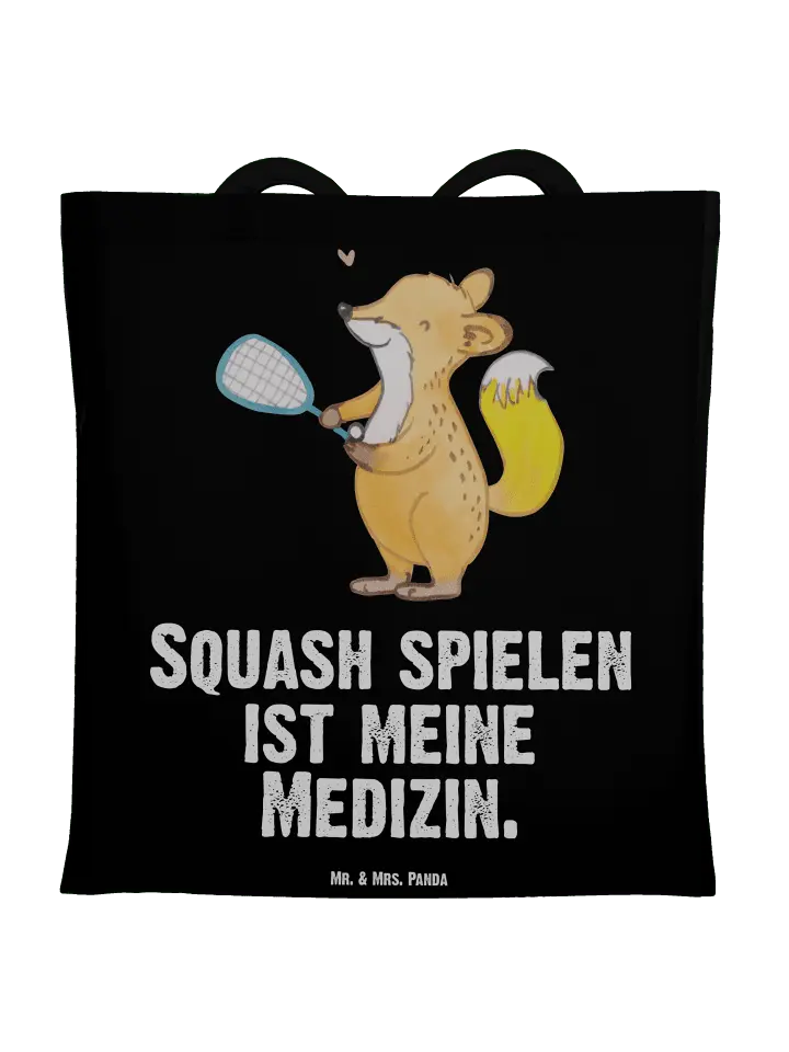 

Сумка для переноски Mr & Mrs Panda Fuchs Squash spielen, черный