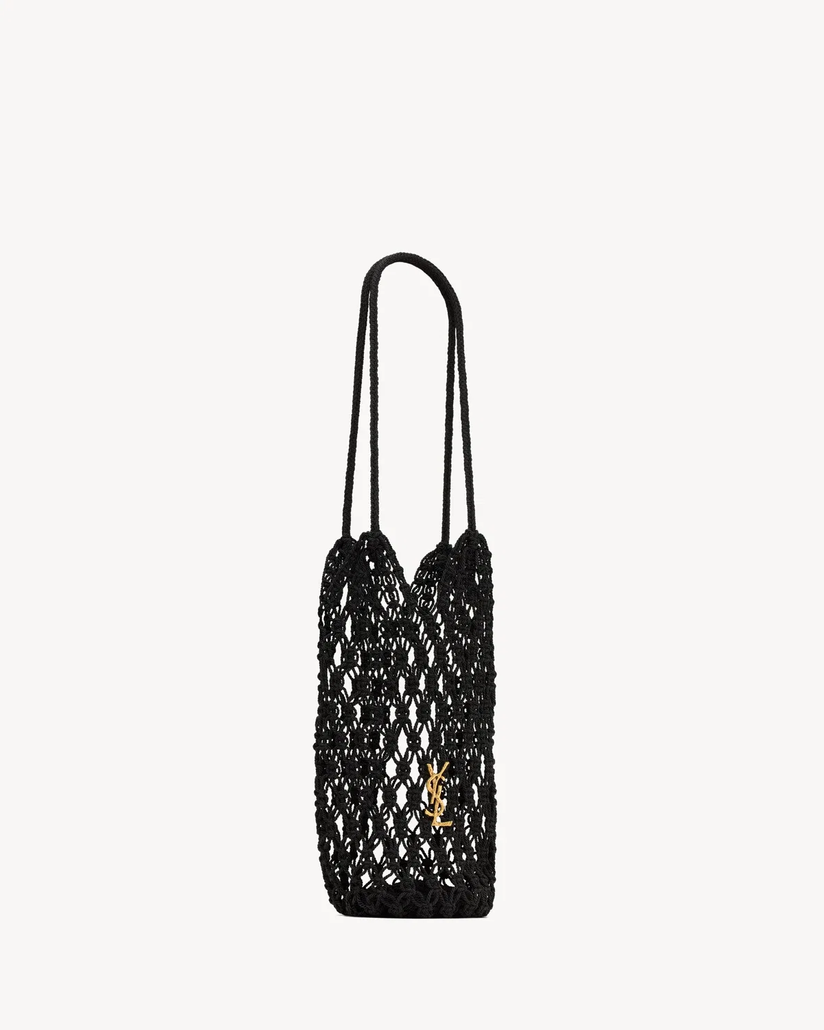 Большая сумка-тоут CASSANDRE, выполненная в технике крючкового вязания SAINT LAURENT, черный — фото 4