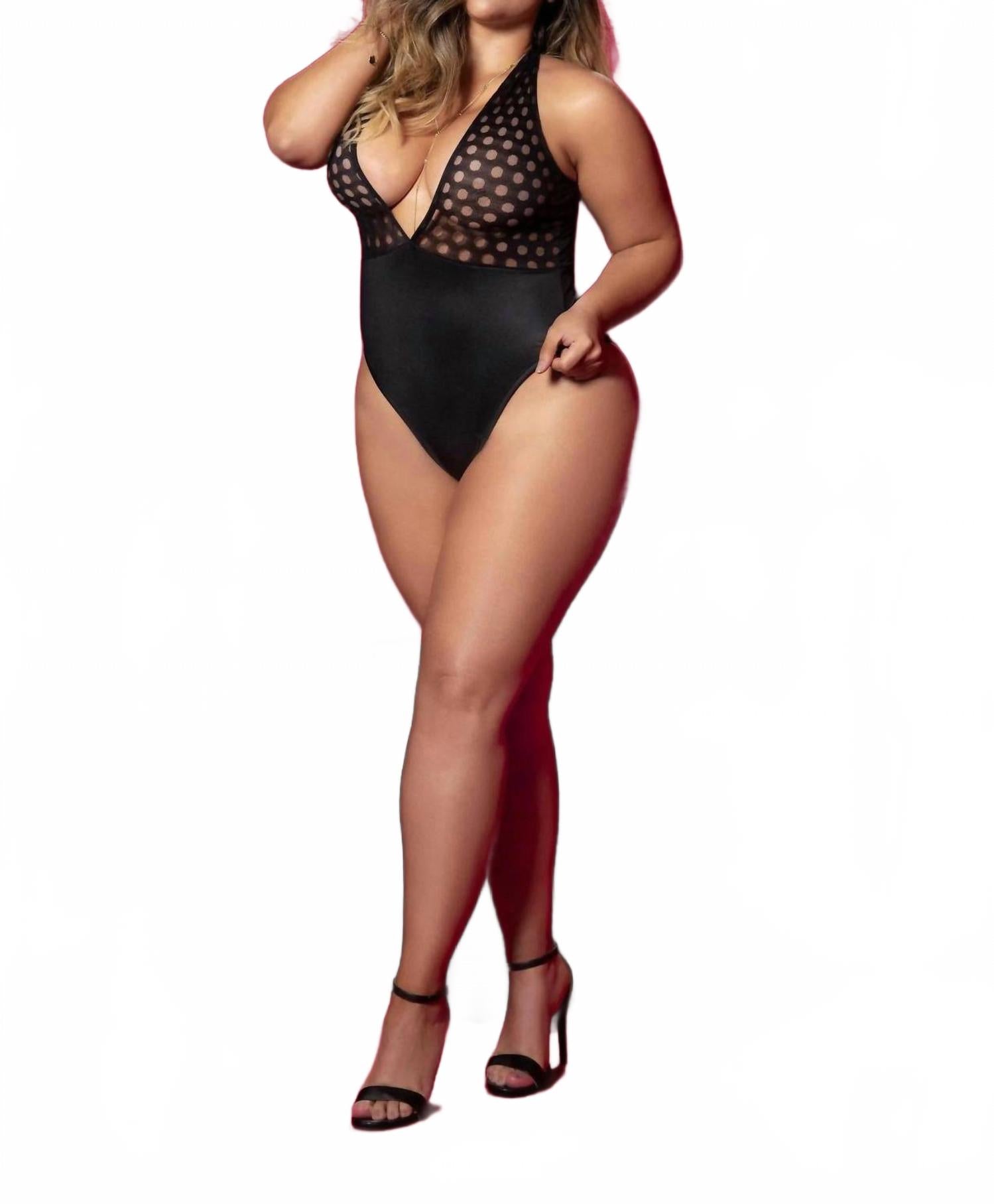 

Боди Lira с V-образным вырезом - размера плюс, черный Mapale