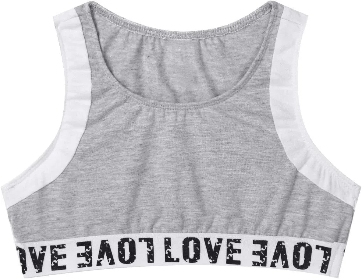 Детский спортивный костюм для девочек Mufeng топ и леггинсы, U Neck Grey — фото 4