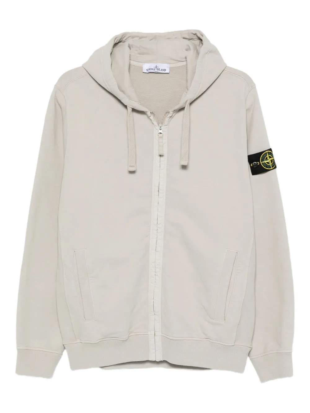 

Толстовка с капюшоном и застежкой-молнией с логотипом Stone Island, серый
