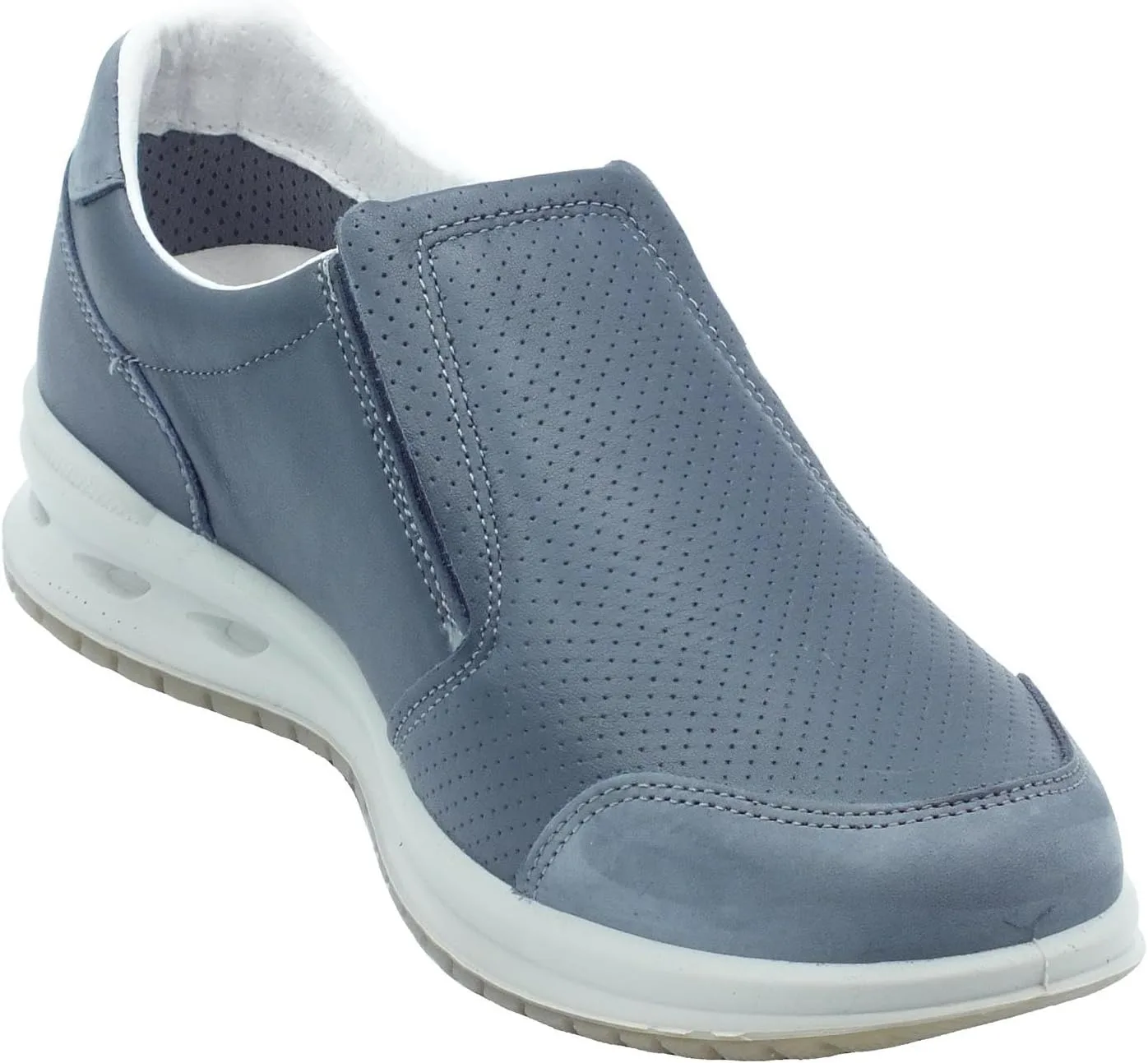 Мужские лоферы Grisport Active 43003T Navy Touch из синей кожи с антистатическими свойствами — фото 2