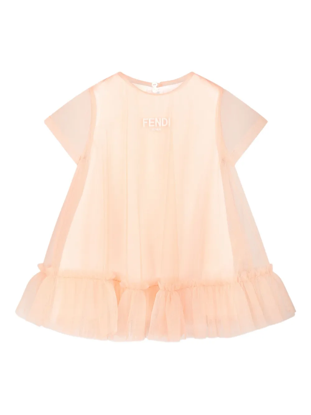 

Платье с оборками FENDI KIDS, розовый