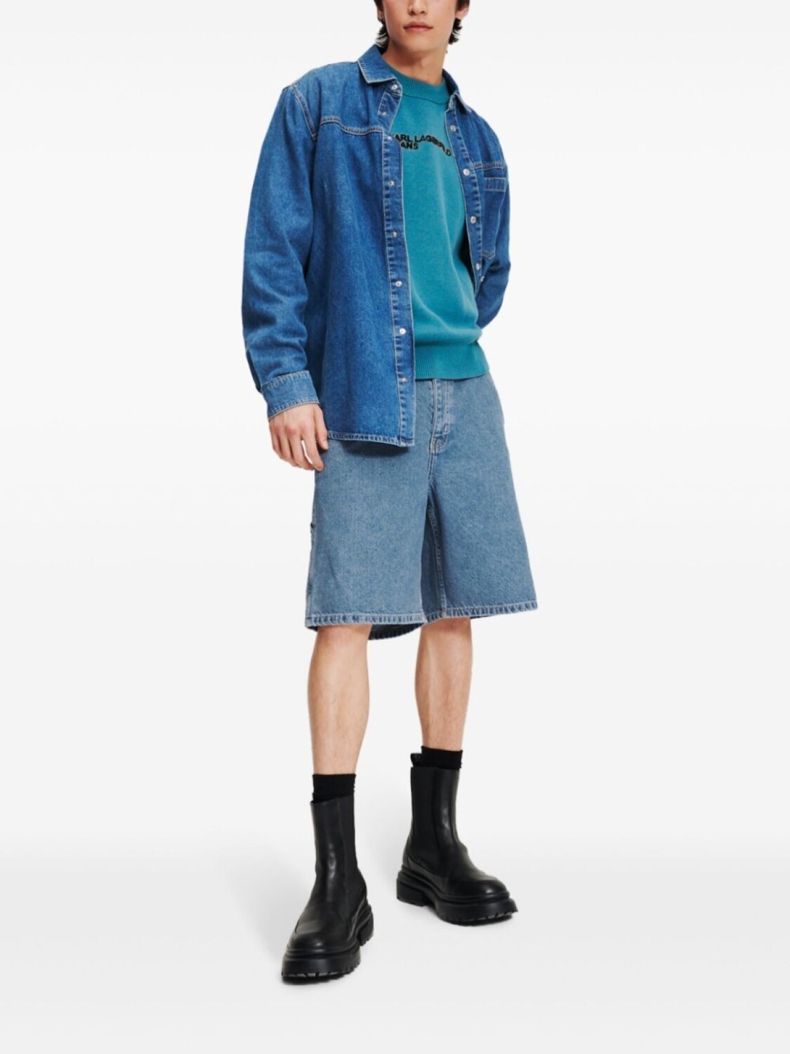 

Karl Lagerfeld Jeans джинсовые шорты Utility, синий