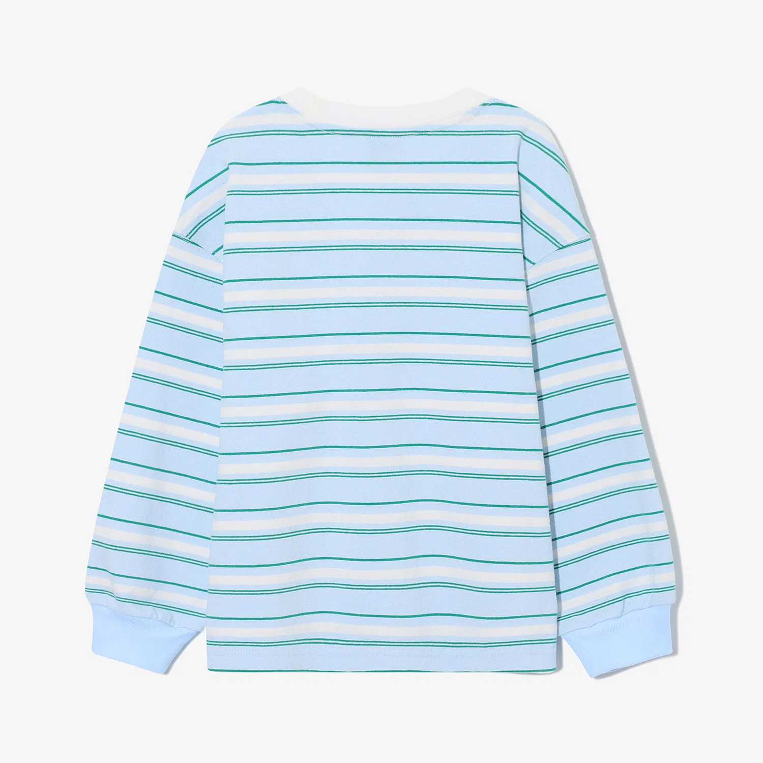 Детская полосатая футболка с длинным рукавом, синяя, от Fila Kids — фото 2