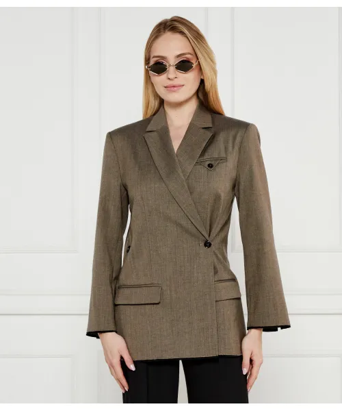 

Элегантный шерстяной жакет Regular fit Pinko, коричневый