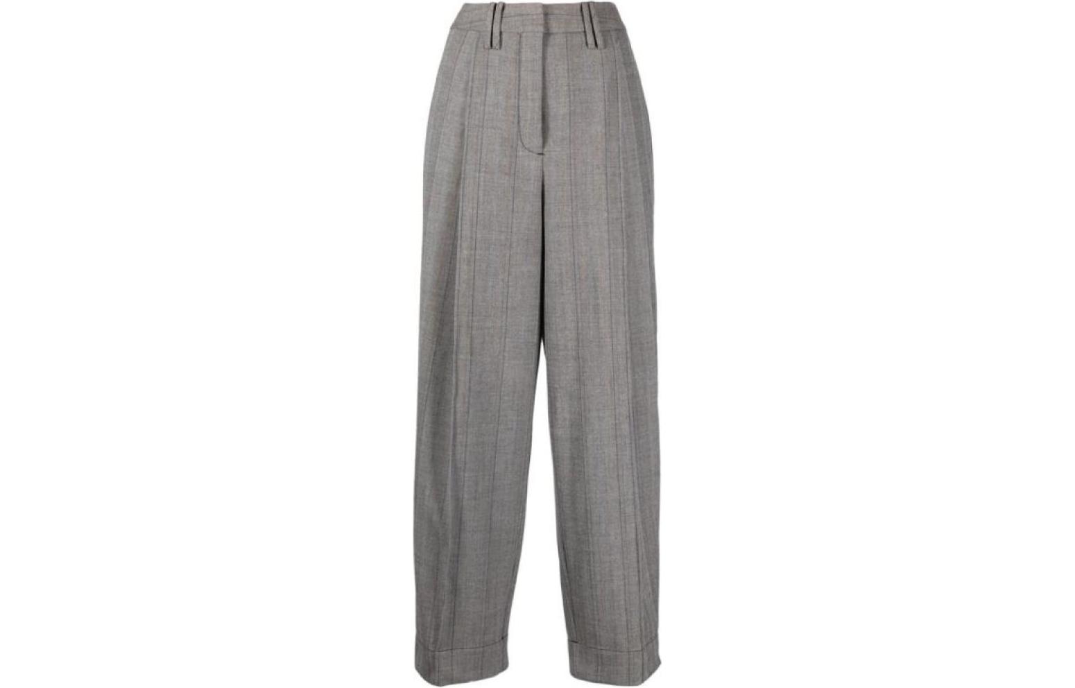 

GANNI Женские повседневные брюки серого цвета