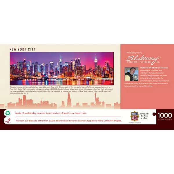 Шедевры Нью-Йорка Пазл из 1000 деталей с панорамным видом Masterpieces Puzzles, multicolor — фото 3