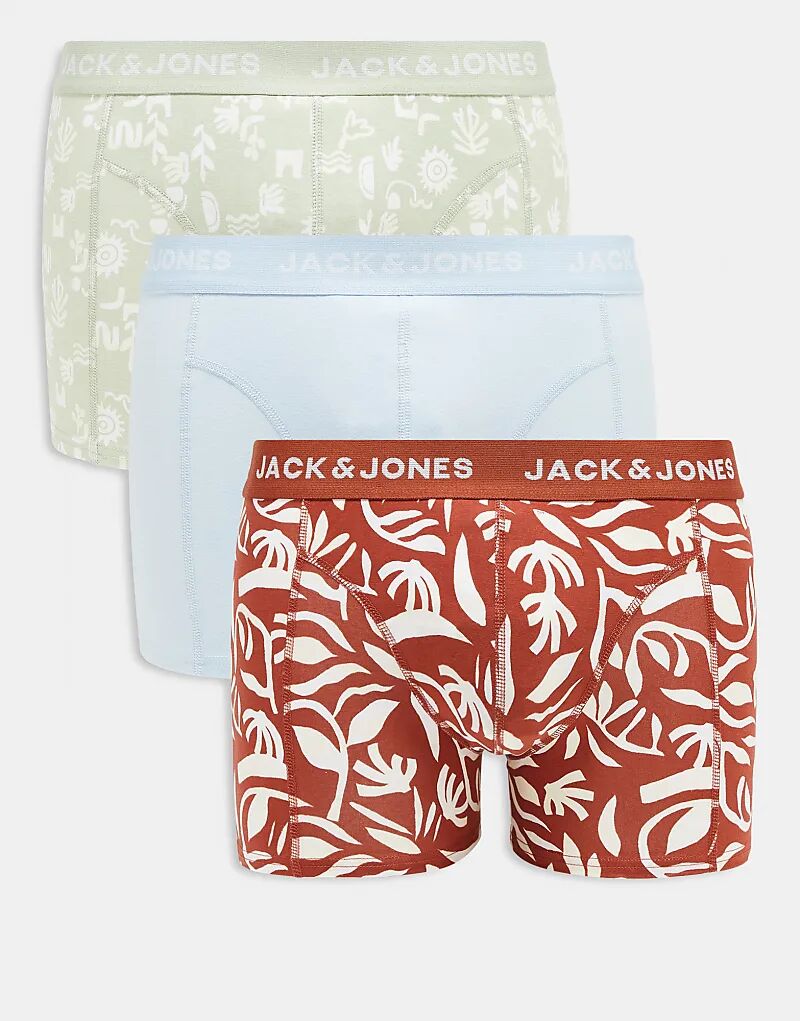 

Комплект из 3 трусов Jack & Jones с принтом «зеленый, синий, темно-оранжевый»