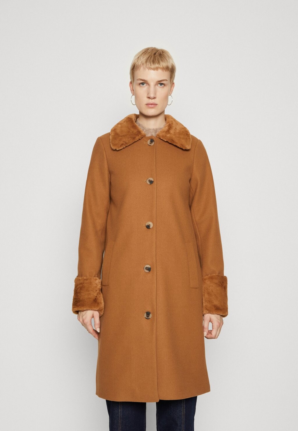 

Классическое пальто Vimetil Long Coat VILA Tall, цвет toasted coconut