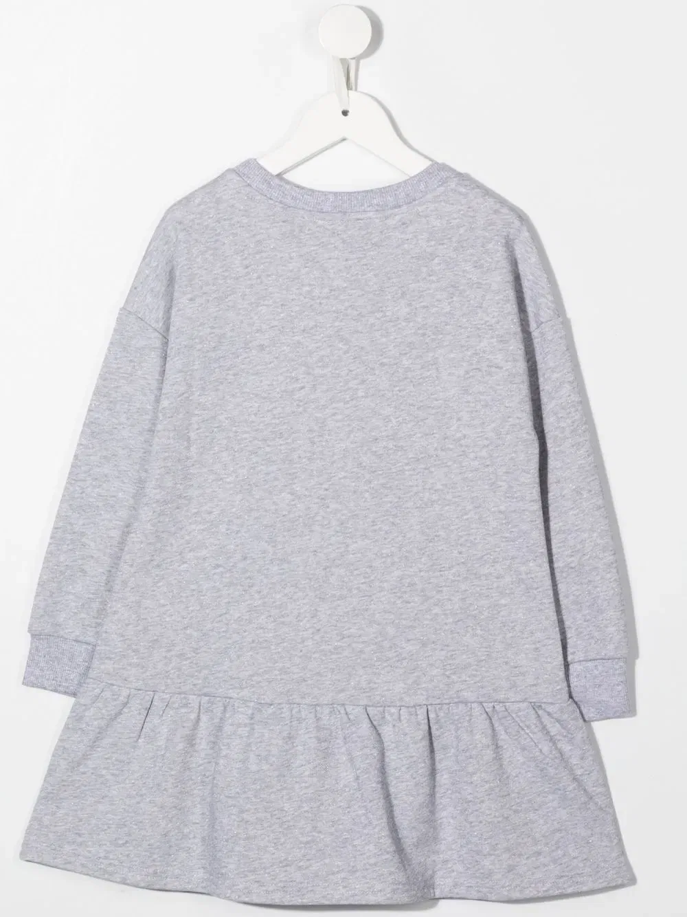 Платье-комбинезон с оборками и логотипом для подростков Kenzo Kids, серый — фото 2