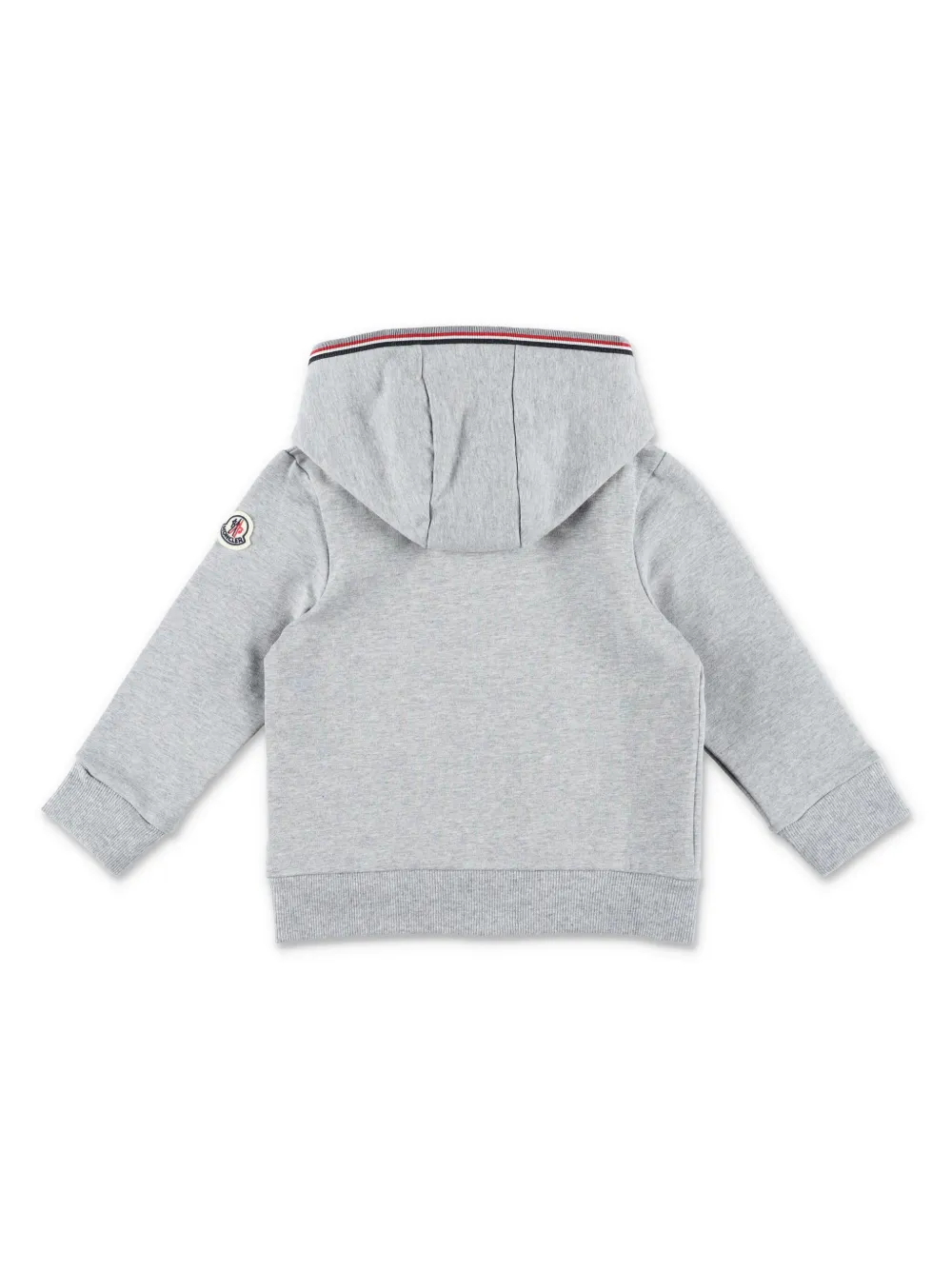 Спортивный костюм с отделкой в полоску Moncler Enfant, серый — фото 2