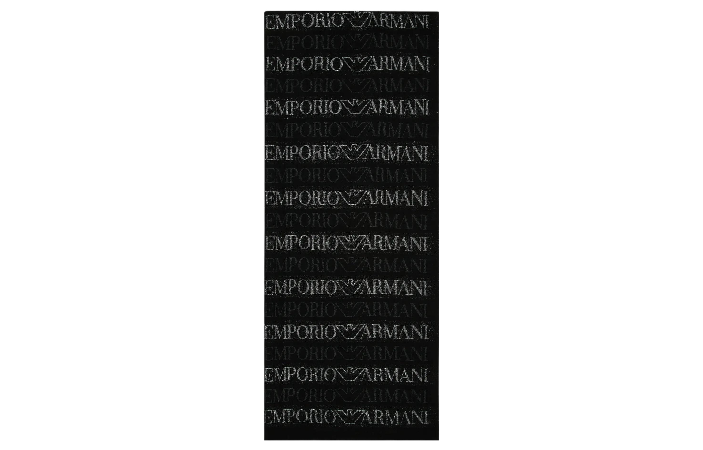 

Шарф вязаный женский черный EMPORIO ARMANI