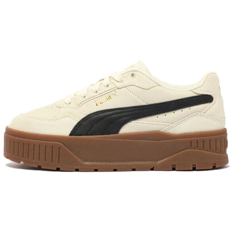 

Кроссовки Puma Karmen Skateboarding Shoes Women's Low-top Beige/Black, бежевый/черный