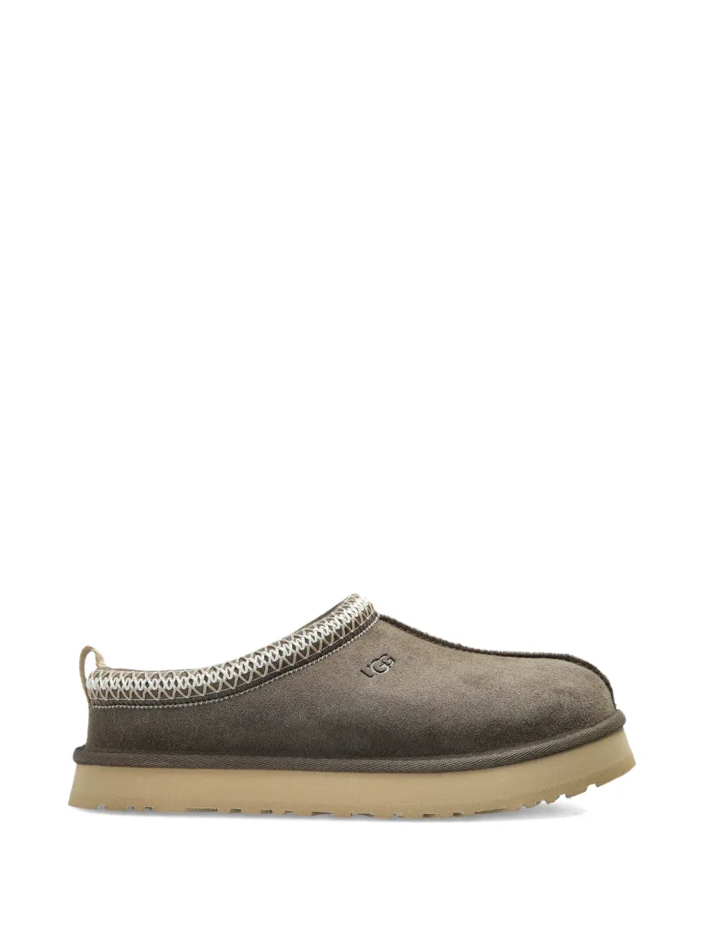 Плетеные замшевые сабо Ugg Kids, коричневый — фото 2