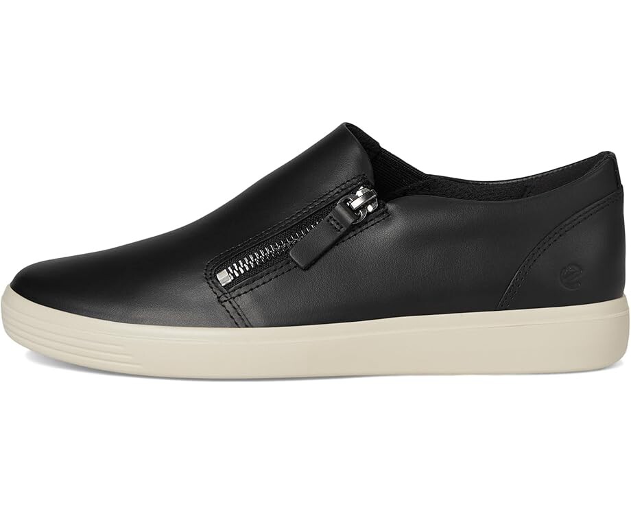 Кроссовки ECCO Soft Classic Side Zip Sneaker, черный — фото 4