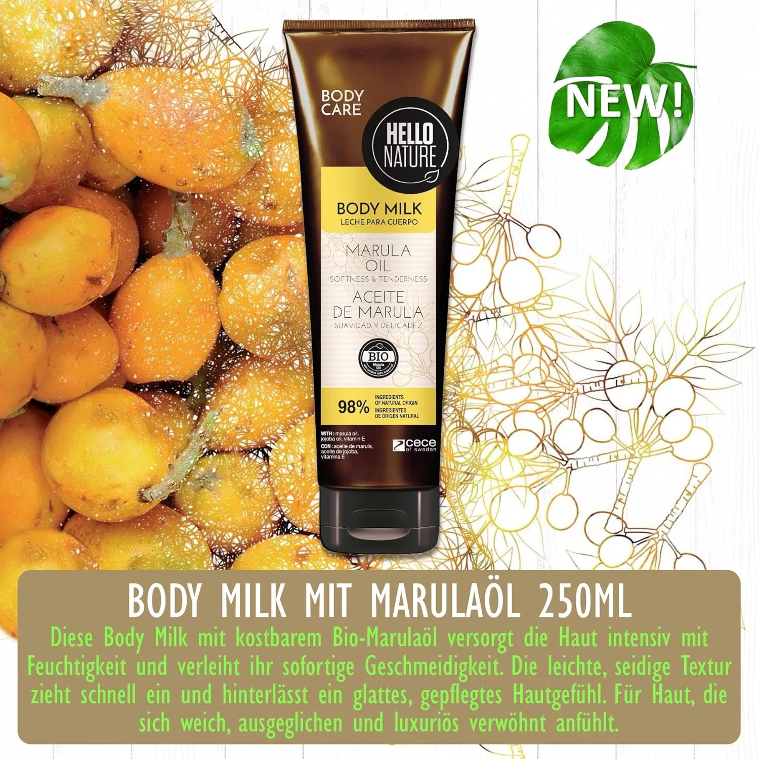 Молочко для тела с органическим маслом марулы P-Beauty Naturkosmetik P-Beauty Cosmetic Accessories — фото 2