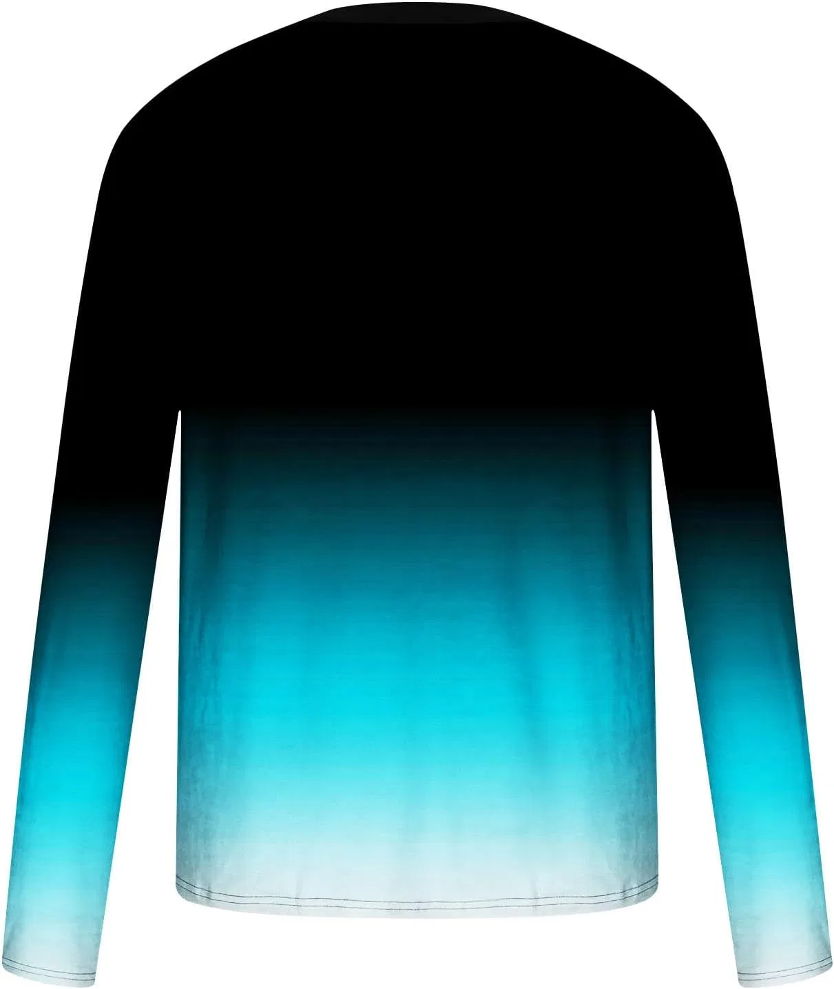 Футболка с длинным рукавом омбре, Gradient, Sky Blue — фото 3