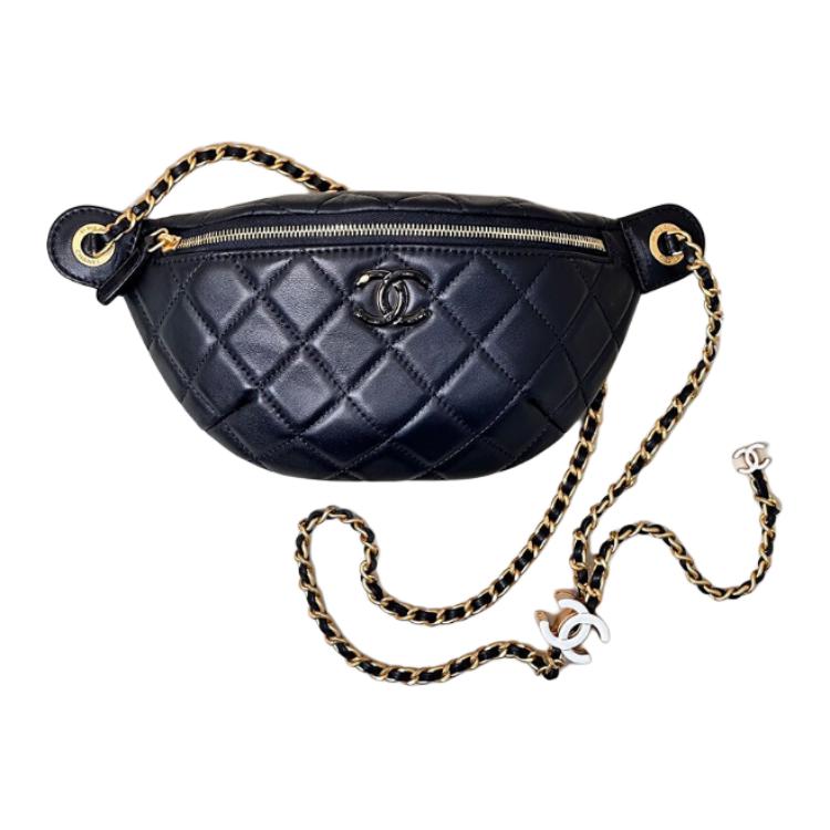 Chanel Кожаная сумка через плечо, женская, черная — фото 3