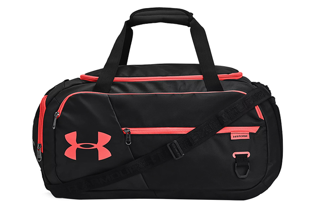 

Полиэстеровая сумка через плечо, дорожная сумка, багаж, баскетбольная сумка, большая спортивная сумка унисекс Under Armour, черный оранжевый