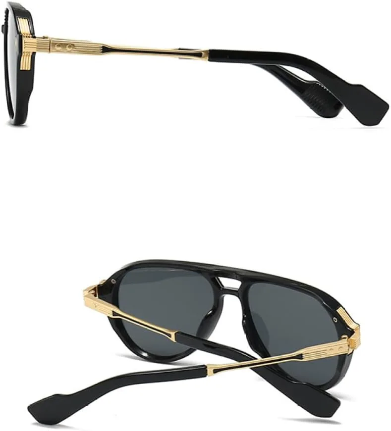 

Мужские солнцезащитные очки MUTYNE в стиле ретро с двойной оправой, винтажные солнцезащитные очки для мужчин с защитой от УФ-излучения UV400, Black Leopard