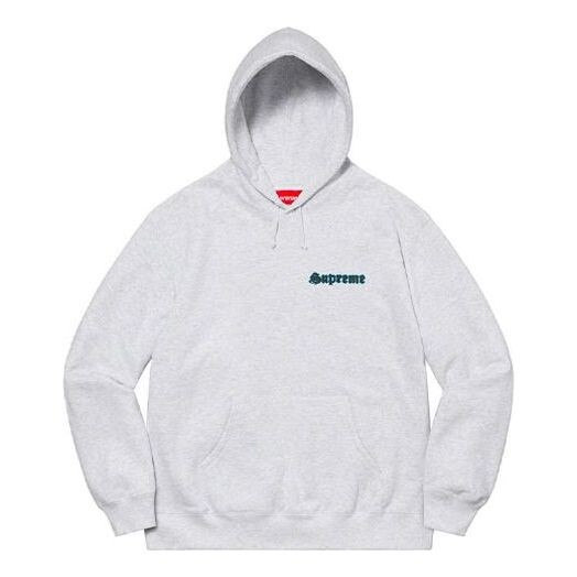 

Толстовка love hooded sweatshirt 'grey blue' Supreme, серый