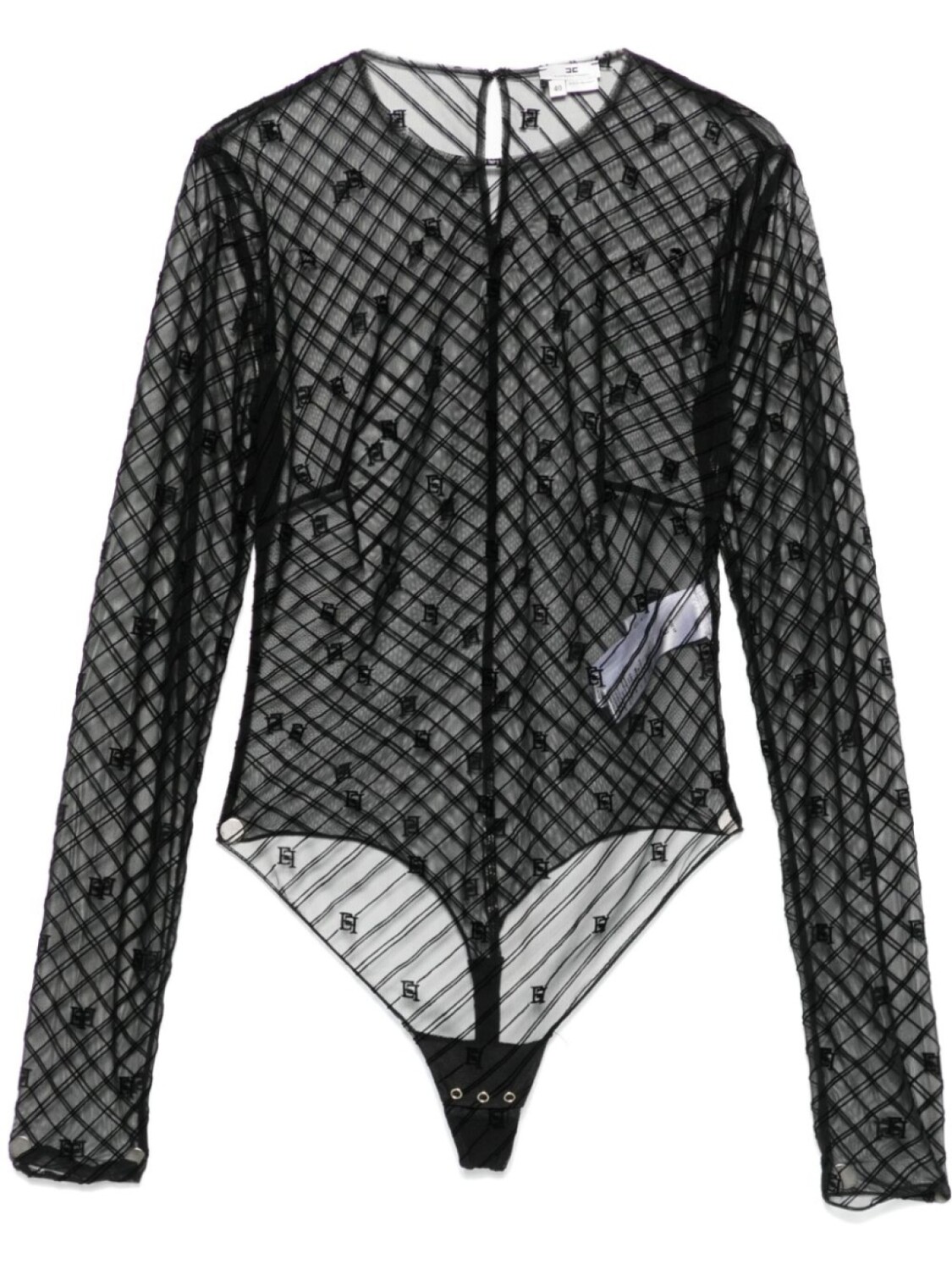 

Elisabetta Franchi боди из тюля, черный