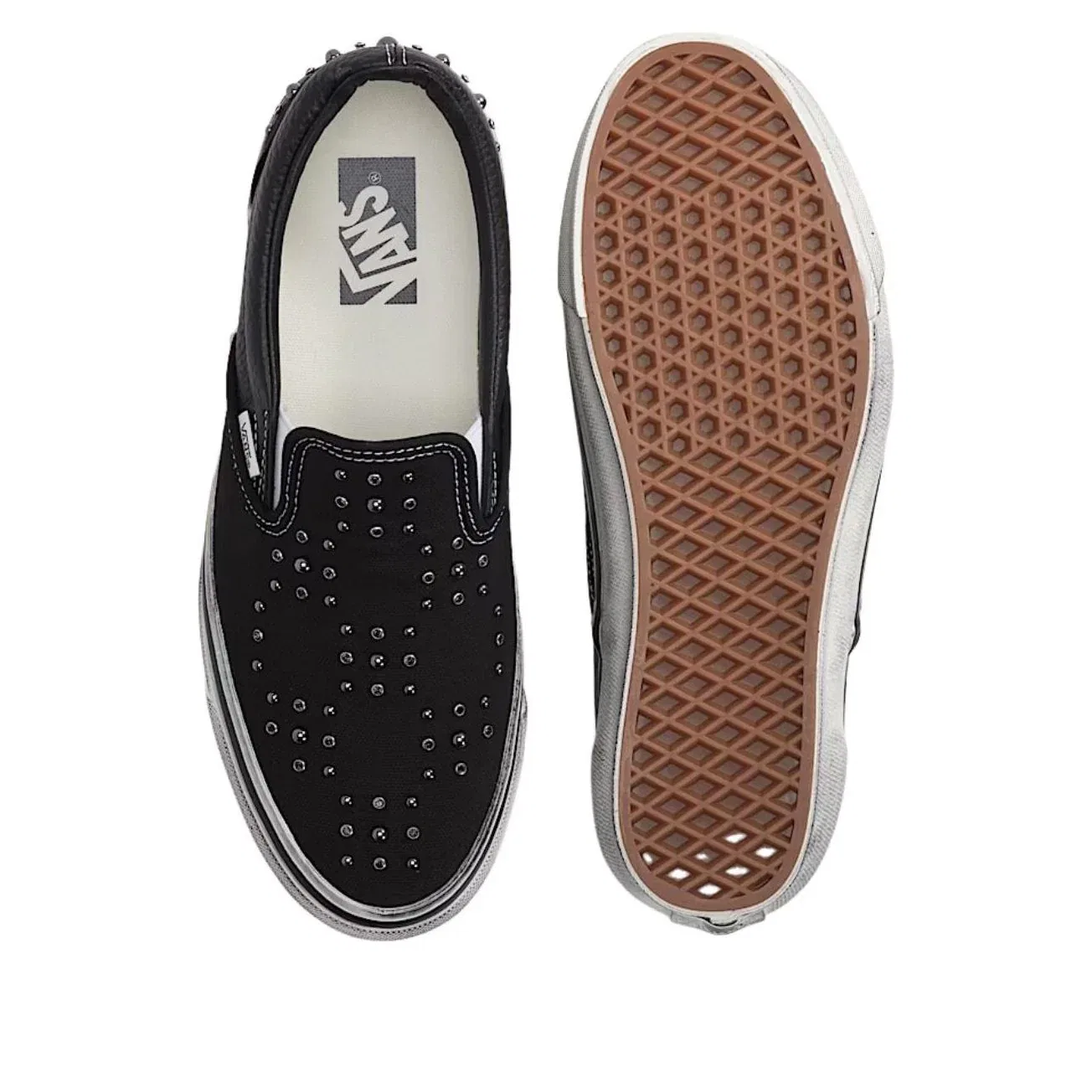 Слипоны Vans Premium Classic Slip-On Pearlized 'Blackout' VN000D9PBKA, черный — фото 3