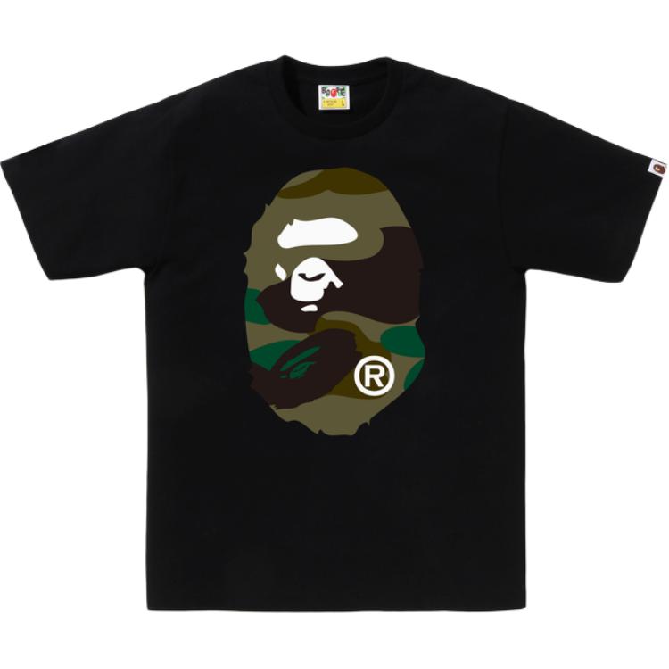

Футболка Bape Giant 1st Camo Big Ape Head A BATHING APE, черный