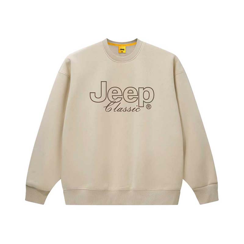 

Свитшот Unisex Crew Neck Moderate Others Jeep, бежевый желтый