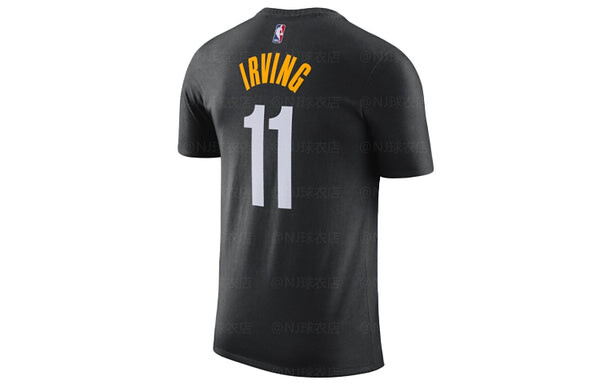 Футболка Men's Nike Basketball Sports Short Sleeve SW Fan Edition Brooklyn Nets Kyrie Irving No. 11 Black T-Shirt, мультиколор — фото 2