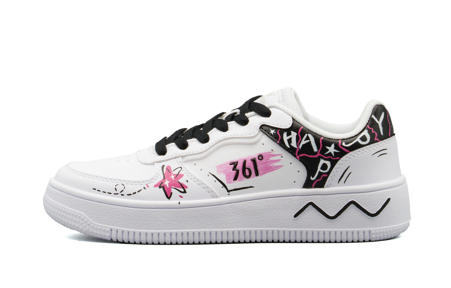 361° Кроссовки для скейтбординга Air Force 1 Slip Resistant Abrasion Resistant Low top Unisex White Black — фото 4