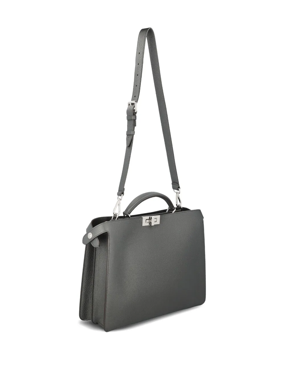 Сумка-тоут Medium Peekaboo ISeeU FENDI, серый — фото 3