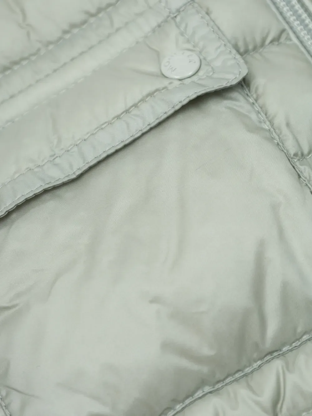 Стеганая куртка с нашивкой-логотипом Moncler Enfant, зеленый — фото 4