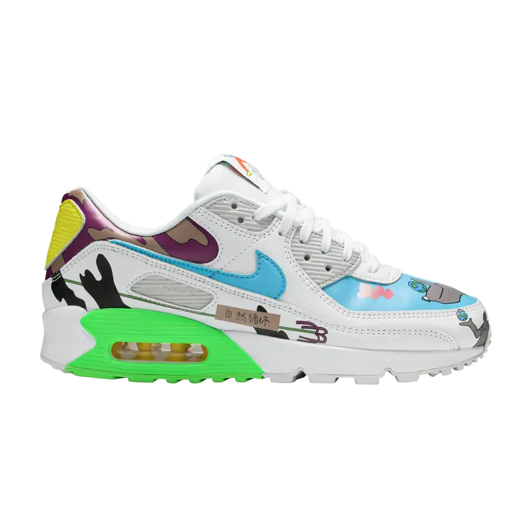 

Кроссовки Nike Ruohan Wang x Air Max 90 Flyleather, разноцветный, Серый, Кроссовки Nike Ruohan Wang x Air Max 90 Flyleather, разноцветный