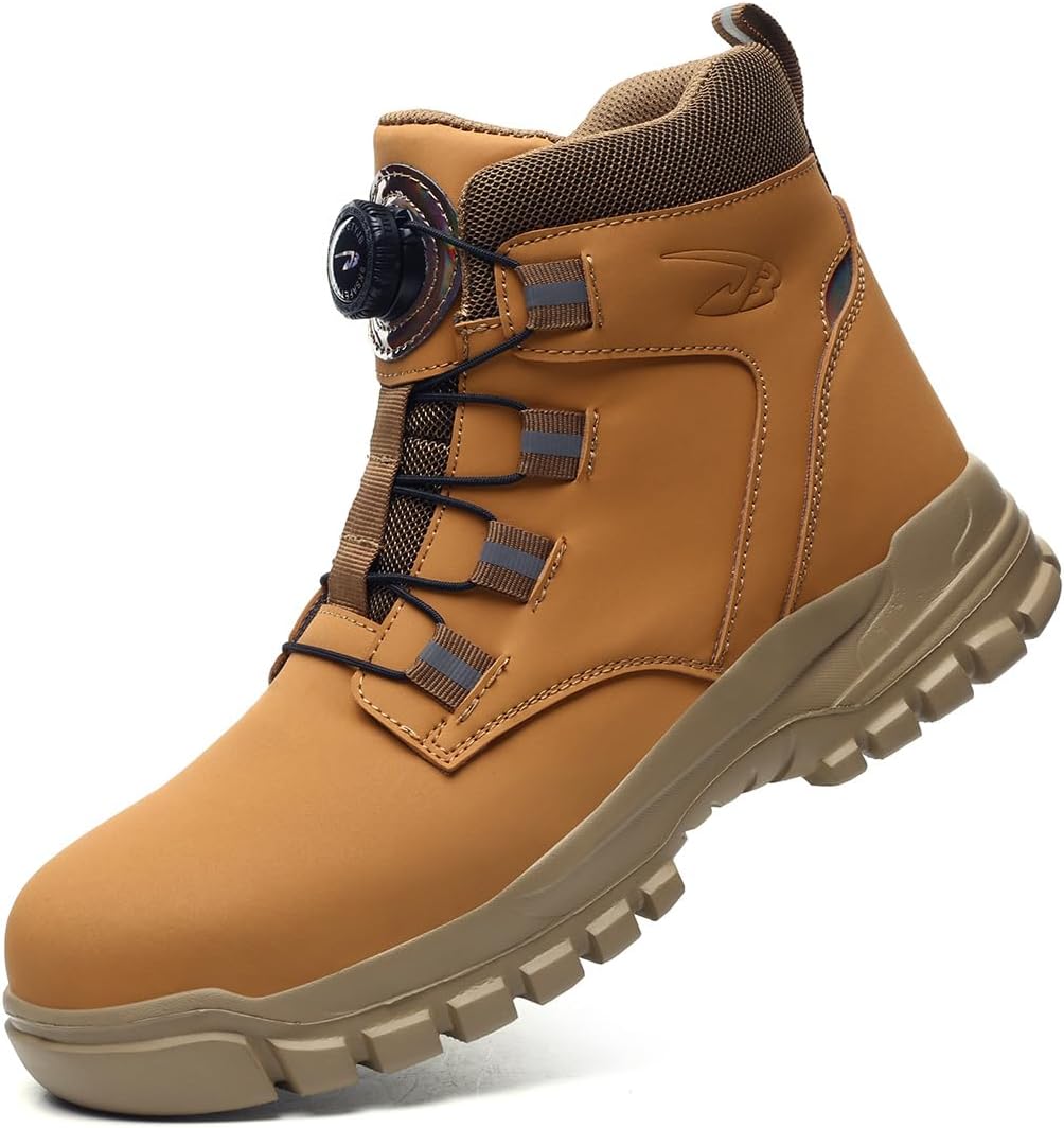 

Мужские полусапоги со стальным носком, женские защитные ботинки для стройки, противоударные, противовыбросовые, легкие ботинки Generic, желтый