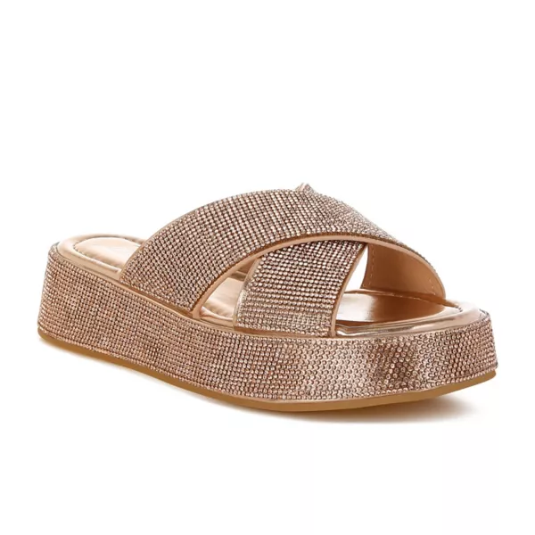 Женские сандалии Adena London Rag, цвет rose gold