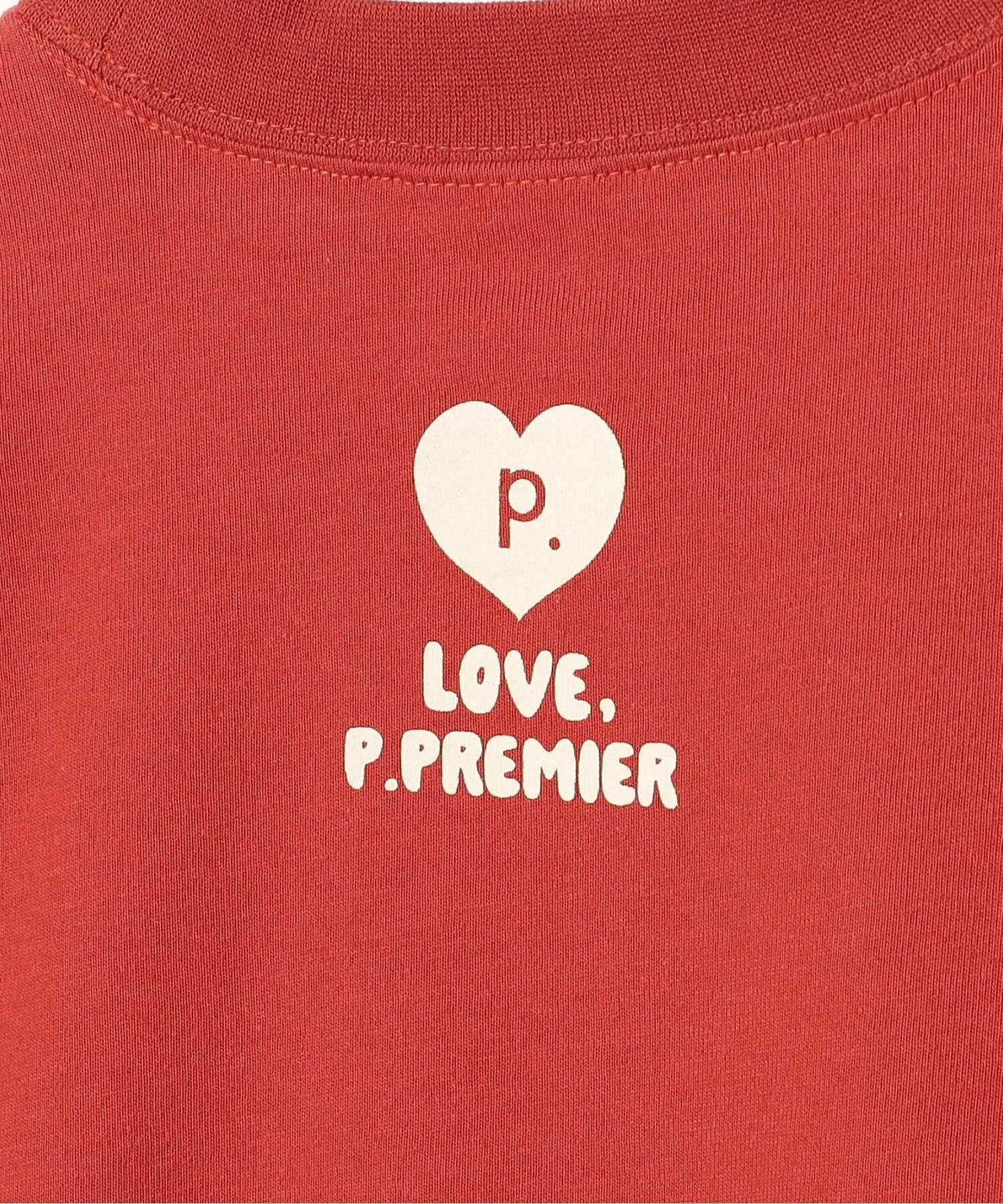 Футболка с длинными рукавами и рисунком в виде сердца P.premier, Red — фото 4